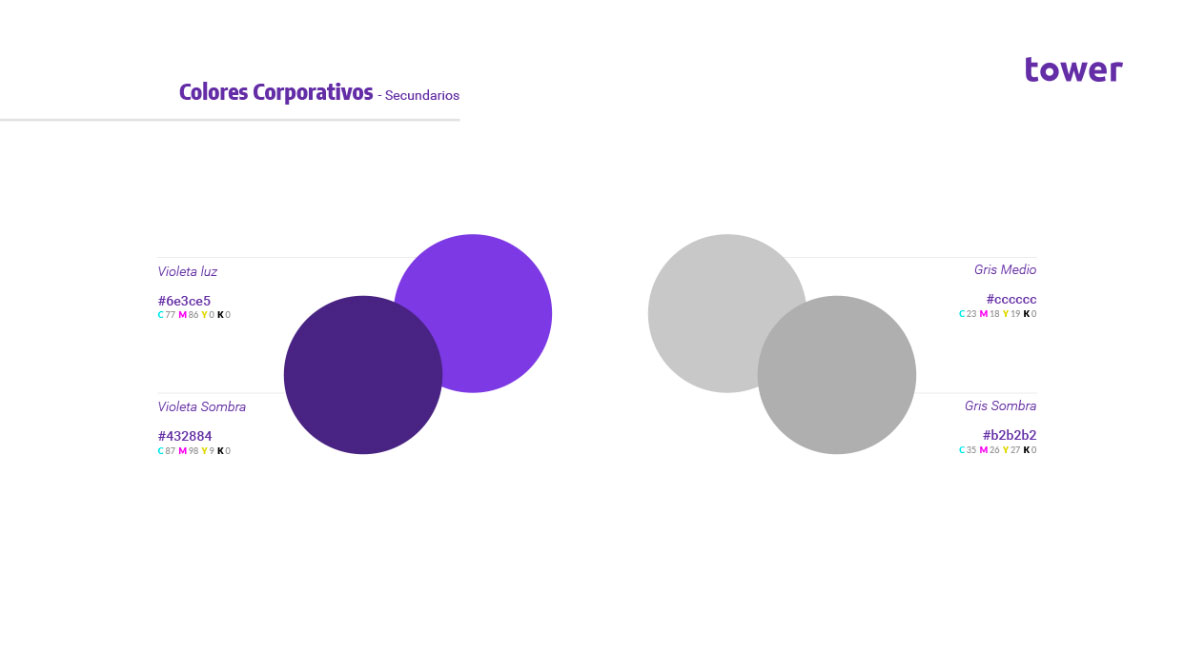 estudio de colores corporativos complementarios tower