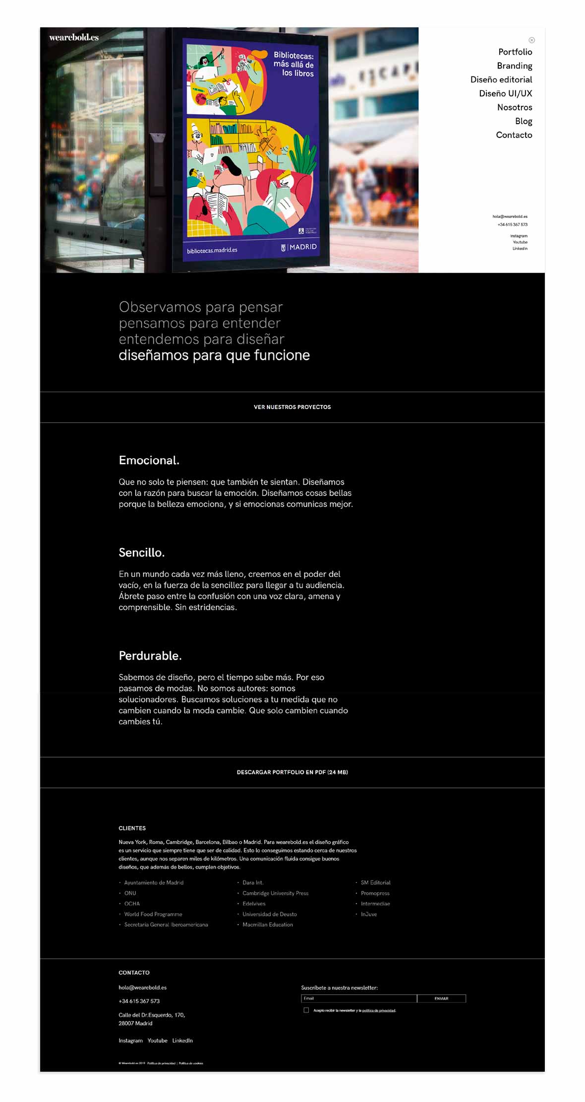 wireframe front page